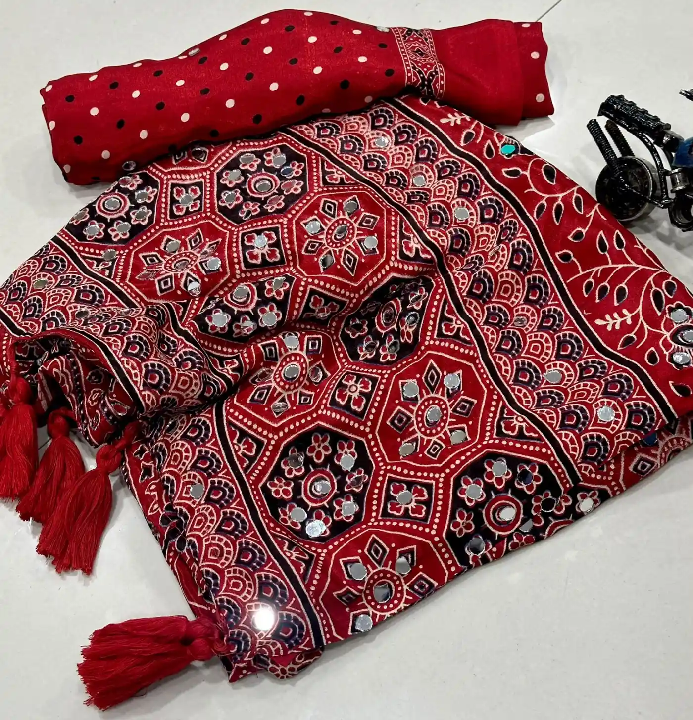 Rich Red Viscous Silk Saree